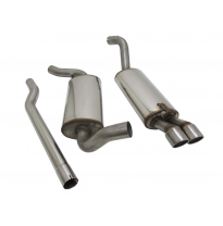 Sistemas INOX Audi 80/90 Limousine / Coupe / Cabrio 89 1.6 / 1.8 / 2.0 / 2.3 / 2.6 / 2.8 Diseño SR de 2 x 76 mm Novus Automotive