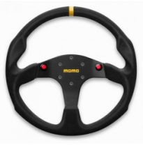 Volante Momo 80 350 Mm Piel Vuelta Negra