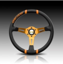 VOLANTE MOMO DRIFTING BLK/ORANGE 350