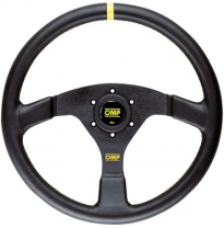 VOLANTE OMP VELOCITA 3 RADIOS NEGRO PIEL 350MM NEGRO