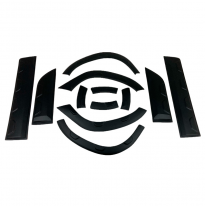 Kit de carrocería completo Oneway compatible con Dacia Duster II 2018-2024 (Offroad) (sin marcaje Duster) - Negro mate