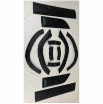 Kit de carrocería completo Oneway compatible con Dacia Duster II 2018-2024 con Park Assist (Offroad) (sin marcaje Duster) - Negr