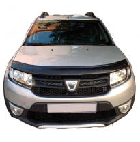 Protector de capó Oneway compatible con Dacia Sandero Stepway II (B52) 2012-2020 - Negro brillante
