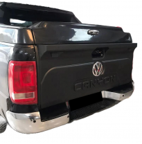Cubierta de portón trasero Oneway adecuada para Volkswagen Amarok MK1 2010-2022 - Versión 2 - Negro mate