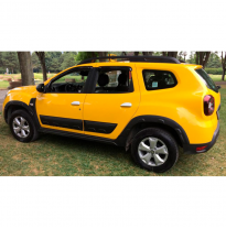 Embellecedores de paso de rueda Oneway Set compatibles con Dacia Duster II 2018-2024 con Park Assist (Offroad) - Negro mate