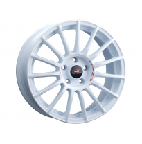 LLANTA SUPERTURISMO TGR WRT 8x18 ET 38 5x114,3 OZ RACING RACE WHITE + RED LETTERING