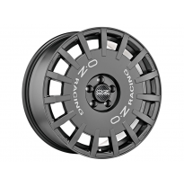 LLANTA RALLY RACING 8x19 ET 35 5x100 OZ RACING DARK GRAPHITE SILVER LETTERING