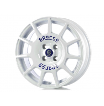 LLANTA SPARCO TERRA 7x16 ET 25 4x108 SPARCO WHITE BLUE LETTERING