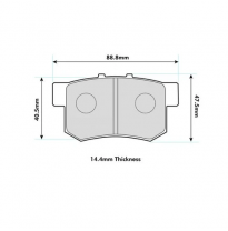 Pastillas de freno PBS PROTRACK TRASERAS MG MG ZR 1.8 i 174 16V KW:118 Año: 2001 &gt; 2005