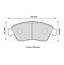 Pastillas de freno PBS PRORACE DELANTERAS HONDA Civic IV 1.4 16V KW: Año: 1991 &gt; 1994