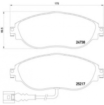 Pastillas de freno PBS PRORACE DELANTERAS VOLKSWAGEN GOLF VII Estate (BA5, BV5) 2.0 R 4motion KW:206 Año: 2015 &gt;