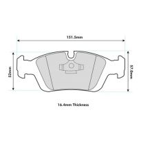 Pastillas De Freno Pbs Prorace Delanteras Bmw 3 (E36) 318i Kw:85 Año: 1993  1990