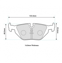 Pastillas de freno PBS PROTRACK TRASERAS BMW 5 Touring (E34) 525 i KW:153 Año: 1991 &gt; 1997