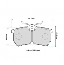 Pastillas de freno PBS PROTRACK TRASERAS FORD Fiesta MK6 2.0 ST163 KW:120 Año: 2005 &gt;