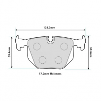 Pastillas de freno PBS PROTRACK TRASERAS BMW 3 (E46) 3.2 Coupe M3 KW:252 Año: 2000 &gt; 2006