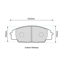 Pastillas de freno PBS PROTRACK DELANTERAS HONDA Civic VII (EP3) 2.0 Type R KW:147 Año: 2001 &gt; 2005