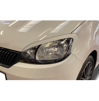 RDX Pestañas de faros para SKODA Citigo Light Brows Conjunto para ambos lados. Fabricado en plástico PUR/ABS. Incluye homologaci