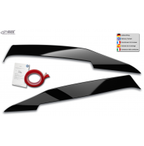 Pestañas de faros RDX para MERCEDES Clase C W205, S205, C205 (2014+) negro brillante Light Brows Rdx Racedesign
