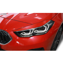 RDX Pestañas de faros para BMW Serie 2 Gran Coupé F44 Light Brows Conjunto para ambos lados. Fabricado en plástico PUR/ABS. Incl
