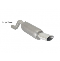 Silencioso Trasero Acero Inox Con Salida Ovalada 110x65 Mm 
  Opel Corsa E 1.2 (51kw) 11/2014&gt;&gt; Ragazzon