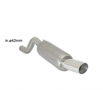 Silencioso Trasero Acero Inox Con Salida Redonda 90 Mm Sport Line  
  Opel Corsa E 1.2 (51kw) 11/2014&gt;&gt; Ragazzon