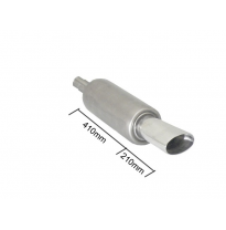 Escape Universal Acero Inox Con Salida Ovalada 110x65 Mm Sport Line - Tubo De Entrada 46/51 Mm Para Soldar
  Universal Escap