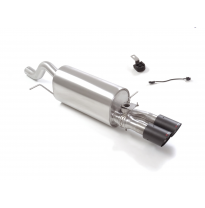 Silencioso trasero en acero inox con salidas redondas 2x90 mm Carbon Shot </p>
 con valvula integradas.Las válvula es accionada