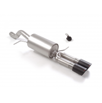 Silencioso trasero grupo N en acero inox con salidas redondas 2x90 mm Carbon Shot
 Supresión de la válvula integrada. Para elimi