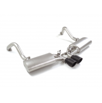 Silencioso trasero doble en acero inox con salidas redondas 102 mm Sport Line Black  
 Con valvulas de depresión.</p>
 
 Grupo N
