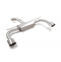 Silencioso trasero doble en acero inox con salidas ovaladas 135x90 mm </p>
 Línea con diámetro mejorado 70 mm
 
 CON HOMOLOGACIO