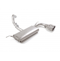 Silencioso trasero en acero inox con salidas redondas 2x80 mm asimetricas
 Línea con diámetro mejorado 60 mm </p>
 
 CON HOMOLOG