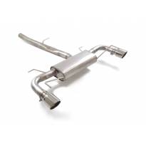 Silencioso trasero doble en acero inox con salidas redondas 114 mm Sport Line</p>
 Línea con diámetro mejorado 76 mm
 
 CON HOMO