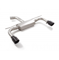 Silencioso trasero doble en acero inox con salidas redondas 102 mm Sport Line Black  
 Línea con diámetro mejorado 70 mm
 
 CON
