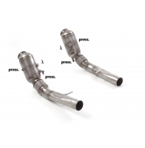 Catalizador metalico 200cpsi grupo N en acero inox izquierda-derecha con la eliminación de filtro antipartículas. Presentes toda