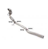 Catalizador metalico 200cpsi grupo N en acero inox con la eliminación de filtro OPF / GPF. Presentes todas la conexiones de las