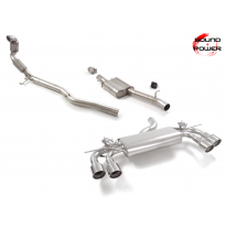 Catalizador metalico 200cpsi grupo N en acero inox con la eliminación de filtro OPF / GPF + Tramo intermedio con silencioso + Si