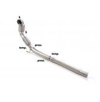 Catalizador metalico 200cpsi grupo N en acero inox con la eliminación de filtro OPF / GPF. Presentes todas la conexiones de las