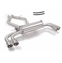 Silencioso trasero doble en acero inox con salidas redondas 2 / 102 mm Sport Line asimetricas</p>
 Con valvulas de depresión.</p