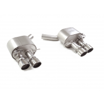Silencioso trasero doble en acero inox con salidas redondas 2 / 102 mm Sport Line asimetricas</p>
 con valvulas integradas.Las v