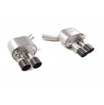 Silencioso trasero doble en acero inox con salidas redondas 2 / 100 mm Carbon Shot asimetricas</p>
 con valvulas integradas.Las