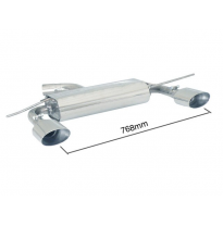 Escape Trasero Doble Acero Inox Salidas Ovaladas 135x90 Mm - Modificación Del Parachoques Original  Seat Leon Mk2 (1p) 2.0t