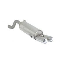 Silencioso Trasero Acero Inox Salidas Redondas 2x80 Mm Asimetricas
 Línea Con Diámetro Mejorado 60 Mm 
 Abarth Grande Punto Abar