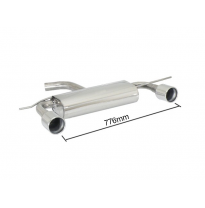 Escape Trasero Doble Acero Inox Salidas Redondas 102 Mm - Modificación Del Parachoques Original
  Volkswagen Scirocco(13) 2.