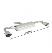 Escape Trasero Doble Acero Inox Salidas Ovaladas 135x90 Mm - Añadido Trasero Modelo R
  Volkswagen Scirocco(13) 1.4tsi (118k