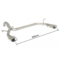 Escape Trasero Doble Acero Inox Salidas Ovaladas 115x70 Mm - Modificación Del Parachoques Origina
  Fiat 500 (Typ312) 2007&gt;&gt;