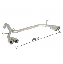 Escape Trasero Doble Acero Inox Salidas Redondas 2x70 Mm Sport Line Asimetricas - Modificación Del Parachoques Original
  Fi