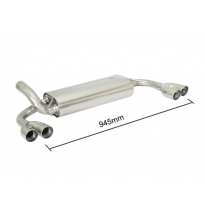 Escape Trasero Doble Acero Inox Salidas Redondas 2x70 Mm Sport Line Asimetricas - Modificación Del Parachoques Original
  Op