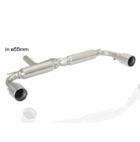 Escape Trasero Doble Acero Inox Salidas Redondas 90 Mm - Bajo Paragolpes Original O &quot;Paquete Aerodinámico Jcw&quot;
  Mini R60 Co