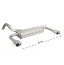 Escape Trasero Doble Acero Inox Salidas Ovaladas 115x70 Mm - Modificación Del Parachoques Original
  Fiat 500 (Typ312) 2007&gt;