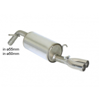 Escape Trasero Acero Inox Salidas Redondas 2x70 Mm Asimetricas - Modificación Del Parachoques Original
  Peugeot 208 Xy 1.6